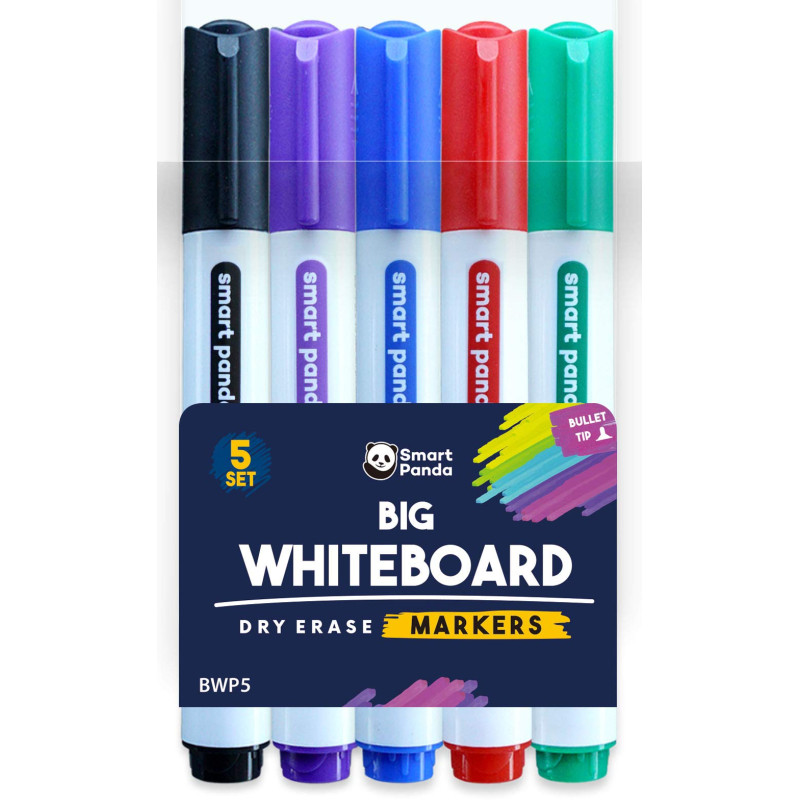 Marqueurs pour Tableaux Blancs par SmartPanda – Pointe Ogive, Effaçable à sec, Parfait pour une Utilisation à la Maison, au Bure Marqueurs pour Tableaux Blancs par SmartPanda – Pointe Ogive, Effaçable à sec, Parfait pour une Utilisation à la Maison, au Bure