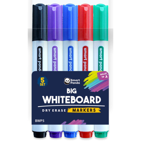 Marqueurs pour Tableaux Blancs par SmartPanda – Pointe Ogive, Effaçable à sec, Parfait pour une Utilisation à la Maison, au Bure