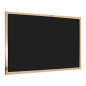H HANSEL HOME - Tableau à Craie Noir avec cadre en bois naturel - 90X60 cm H HANSEL HOME - Tableau à Craie Noir avec cadre en bois naturel - 90X60 cm