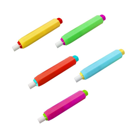 5 Pcs Plastique Porte-Craie, Réglable, Coloré, pour Bureau, Maison