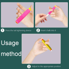 5 Pcs Plastique Porte-Craie, Réglable, Coloré, pour Bureau, Maison