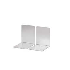 MAUL Serre-Livre en Aluminium (2 Pièces) 10 x 8 x 10 cm, Organisateur, Décoration pour l'Étagère, le Bureau et la Maison, Alumin