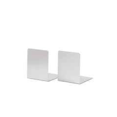 MAUL Serre-Livre en Aluminium (2 Pièces) 10 x 8 x 10 cm, Organisateur, Décoration pour l'Étagère, le Bureau et la Maison, Alumin