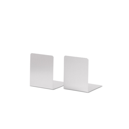 MAUL Serre-Livre en Aluminium (2 Pièces) 10 x 8 x 10 cm, Organisateur, Décoration pour l'Étagère, le Bureau et la Maison, Alumin