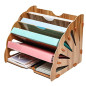 EXERZ Classeur En Bois 5 Niveaux Queue De Paon Pour Rangement De Bureau, Fournitures De Bureau, Document, Étudiant, École, Cahie EXERZ Classeur En Bois 5 Niveaux Queue De Paon Pour Rangement De Bureau, Fournitures De Bureau, Document, Étudiant, École, Cahie