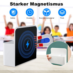 2 Pièces Porte-stylos Magnétiques, Porte-marqueurs, Pot à Stylos, Accessoires pour Tableau Blanc avec 2 Éponges pour Réfrigérate