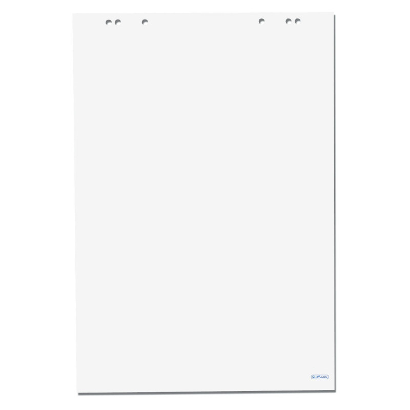 Herlitz 10834133 - Bloc de tableau de conférence FSC Mix, 5 pièces, 20 feuilles, 68 x 99 cm, 80 g / m² , Blanc
