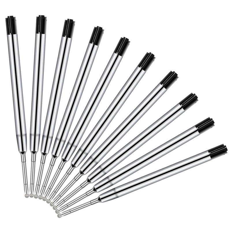 Vesaneae 10 × Recharge Stylo Bille, Trait Moyenne Recharges Universelles, Recharge de Stylo, Pointe Moyenne 1.0MM (Noir) Vesaneae 10 × Recharge Stylo Bille, Trait Moyenne Recharges Universelles, Recharge de Stylo, Pointe Moyenne 1.0MM (Noir)