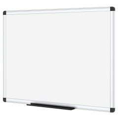 VIZ-PRO Tableau Blanc Magnétique, Cadre en Aluminium, Effaçable à Sec, 120 x 60 cm