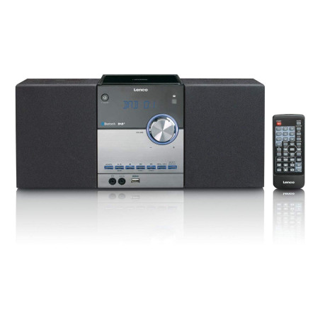 Lenco Chaîne stéréo compacte MC-150 avec Dab+, Radio FM, Lecteur CD/MP3, Bluetooth et USB, télécommande, 2 x 10 W Noir