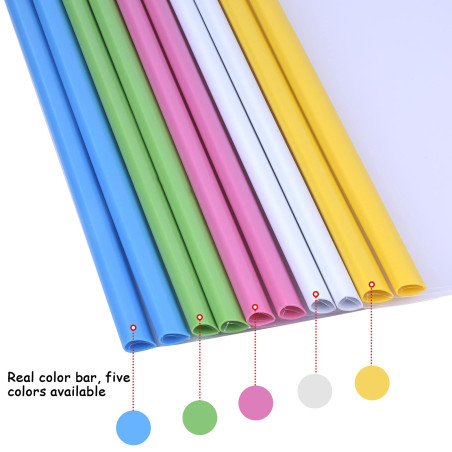 10 Feuilles Dossier Coulissante Transparent, Chemise de Couvertures de Rapports avec Barre Coulissante, A4 Reliure Dossier, Rapp
