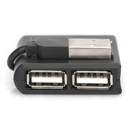 Digitus DA-70217 - Hub USB - 4-Port USB 2.0 Typ A - Transfert de données jusqu'à 480 Mbit/s - Design Compact & léger - Plug-and-