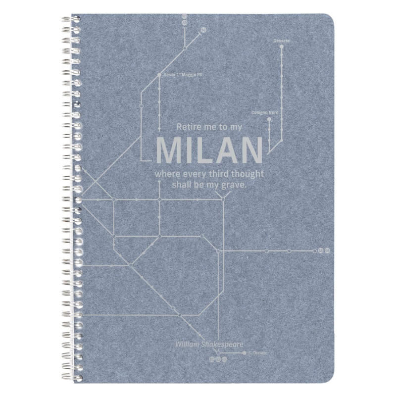 Clairefontaine 83535C - Un Cahier à Spirale Papier Jeans Motifs Rames de Métro New-York/Paris/Berlin/London/Milan - A4 21x29,7 c Clairefontaine 83535C - Un Cahier à Spirale Papier Jeans Motifs Rames de Métro New-York/Paris/Berlin/London/Milan - A4 21x29,7 c