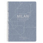 Clairefontaine 83535C - Un Cahier à Spirale Papier Jeans Motifs Rames de Métro New-York/Paris/Berlin/London/Milan - A4 21x29,7 c Clairefontaine 83535C - Un Cahier à Spirale Papier Jeans Motifs Rames de Métro New-York/Paris/Berlin/London/Milan - A4 21x29,7 c