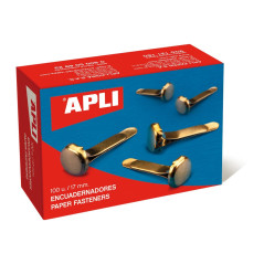 Apli 12284 - Boîte de 100 attaches parisiennes dorées - 17 mm