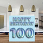 Carte de 100e anniversaire pour homme – Ballon de fête bleu pailleté – Cartes d'anniversaire pour homme de 100 ans, arrière-gran Carte de 100e anniversaire pour homme – Ballon de fête bleu pailleté – Cartes d'anniversaire pour homme de 100 ans, arrière-gran