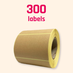 300 Pièces - Étiquette Autocollantes Kraft Marron, 75 x 50 mm