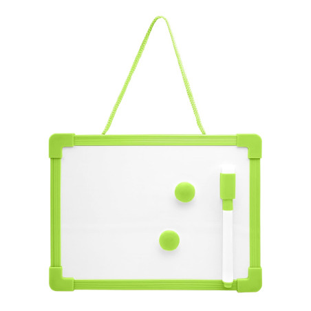 Mini tableau blanc magnétique effaçable avec marqueur noir, effaçable et 2 aimants – 15 x 20 cm multicolore – Pour enfants, dess