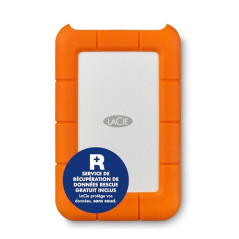 LaCie Rugged Secure, 2To Disque dur externe portable, PC Mac iPad & iPhone, 1 mois Adobe CC, Data Rescue Service (STFR2000403)