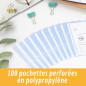 perfect line 100 pochettes transparentes pour documents DIN-A4, pochette plastique transparentes, films transparents solides pre perfect line 100 pochettes transparentes pour documents DIN-A4, pochette plastique transparentes, films transparents solides pre