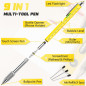 Chipate Cadeau Homme, Cadeau Fete des Peres, Stylo Multifonction 9 en 1, Gadget Insolite Utile Stylo Hommes/Femmes Chipate Cadeau Homme, Cadeau Fete des Peres, Stylo Multifonction 9 en 1, Gadget Insolite Utile Stylo Hommes/Femmes