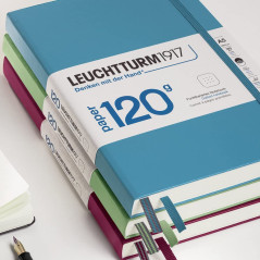 LEUCHTTURM1917 363534 Carnet 120 g/m² Paper Edition, couverture rigide, Medium (A5), Noir, ligné
