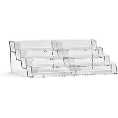 taymar porte-cartes de visite, support pour cartes de visite, présentoir pour cartes de visite, 2×4 étages, transparent