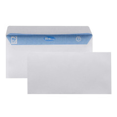 TECNO PRESTIGE, boîte de 500 enveloppes extra blanc, bande de protection, 80g, Format DL 110x220 mm