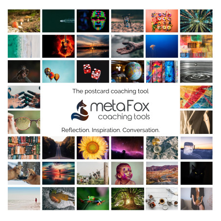 Coffret Original de cartes postales de motivation metaFox- un jeu de 52 cartes postales pour le coaching et la thérapie
