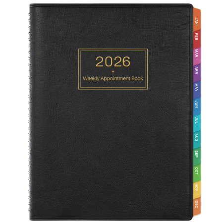 Agenda 2026 - Agenda Scolaire 2026 janvier 2026 à décembre 2026 avec heure, agenda avec horaire de 15 minutes, 21,8 x 29 cm, cou
