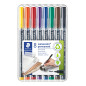 Staedtler Lumocolor 317, Feutres permanents à pointe moyenne pour toutes les surfaces, Sans xylène ni toluène, Set de 8 couleurs Staedtler Lumocolor 317, Feutres permanents à pointe moyenne pour toutes les surfaces, Sans xylène ni toluène, Set de 8 couleurs
