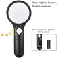 Loupe avec lumière, BUSATIA illuminée par BUSATIA avec grossissement 3X 45x, loupe de Poche légère pour la Lecture, l'inspection Loupe avec lumière, BUSATIA illuminée par BUSATIA avec grossissement 3X 45x, loupe de Poche légère pour la Lecture, l'inspection