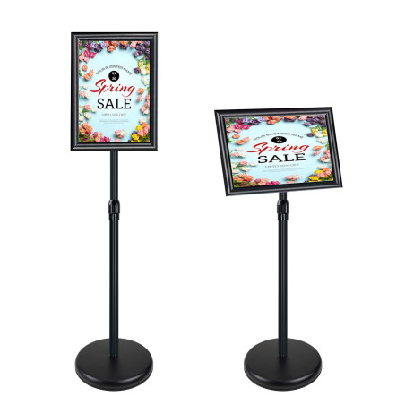 Newzealkids Porte Affiche A4 sur pied Présentoir A4 Support pour Affiche Porte-Affiche, Support de signe en alliage d'aluminium,