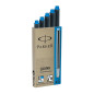 Parker Quink Ink Cartouches Bleues Lavable x 20 (4x5) Parker Quink Ink Cartouches Bleues Lavable x 20 (4x5)
