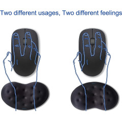 Brila Mouse Wrist Rest Coussin de soutien Pad pour ordinateur, portable, travail de bureau, PC Gaming - Mousse à mémoire de form