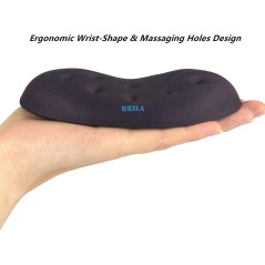 Brila Mouse Wrist Rest Coussin de soutien Pad pour ordinateur, portable, travail de bureau, PC Gaming - Mousse à mémoire de form