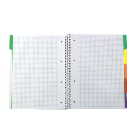 Oxford Black N'Colours Lot de 2 cahiers A4+, micro-perforés, couverture extra rigide, 100 feuilles, quadrillage 5 x 5, lot de 2