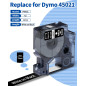 Oozmas 45021 Ruban pour Étiqueteuse Compatible avec Dymo D1 Blanc sur Noir 12mm x 7m, Cartouche Compatible avec DYMO LabelManage Oozmas 45021 Ruban pour Étiqueteuse Compatible avec Dymo D1 Blanc sur Noir 12mm x 7m, Cartouche Compatible avec DYMO LabelManage