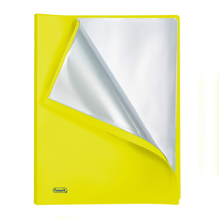 Favorit Neon Porte-vues, 60 vues lisses, 22 x 30 cm, jaune fluo