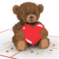 papercrush® Carte pop-up Ours en Peluche avec Cœur - Mignonne carte Noël 3D pour femmes (épouse, maman, mamie), Carte de voeux d papercrush® Carte pop-up Ours en Peluche avec Cœur - Mignonne carte Noël 3D pour femmes (épouse, maman, mamie), Carte de voeux d