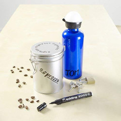 edding 2000 C Marqueur permanent - bleu clair - 1 stylo - pointe ronde 1,5-3 mm - sèche vite - résiste à l'eau et à l'essuyage -