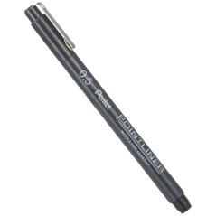 Pentel S20P Pointliner Feutre Technique encre à Pigments Pointe 0, 5 mm Noir