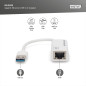 Adaptateur réseau DIGITUS via USB 3.0 - Gigabit Ethernet 1 GBit/s RJ45 - Connexion LAN supplémentaire via connecteur USB-A