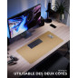 MYMIND® Sous-mains Set de 2 Marron 80x40 - Qualité supérieure avec tapis de souris supplémentaire - Liège naturel écologique - S MYMIND® Sous-mains Set de 2 Marron 80x40 - Qualité supérieure avec tapis de souris supplémentaire - Liège naturel écologique - S