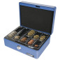 HMF 308-05 Caisse à Monnaie, monnayeur, 20 x 16 x 9 cm, bleu HMF 308-05 Caisse à Monnaie, monnayeur, 20 x 16 x 9 cm, bleu