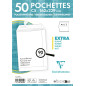 Clairefontaine 804250C - Paquet de 50 Pochettes Blanches C5-162x229 mm - Auto-Adhésives - 90g/m² Clairefontaine 804250C - Paquet de 50 Pochettes Blanches C5-162x229 mm - Auto-Adhésives - 90g/m²
