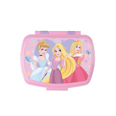 p:os Disney Princess 34212049 Boîte à déjeuner pour enfant avec un compartiment en plastique avec fermeture à clip pour maternel