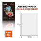 KOALA Papier Photo Double Face Brillant pour imprimante LASER, A3, 130 g/m², 100 feuilles. Convient pour l'impression de Photos, KOALA Papier Photo Double Face Brillant pour imprimante LASER, A3, 130 g/m², 100 feuilles. Convient pour l'impression de Photos,