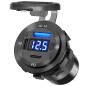 78W Aluminium Prise de Chargeur de Voiture: Qidoe Prise USB 12V Double PD 30W and 18W QC3.0 USB Port avec Voltmètre à Interrupte 78W Aluminium Prise de Chargeur de Voiture: Qidoe Prise USB 12V Double PD 30W and 18W QC3.0 USB Port avec Voltmètre à Interrupte