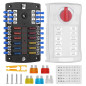 Jtron Boîte à fusibles de voiture 12 V avec fusible ATC/ATO Blade Porte-fusibles LED Voyant lumineux Couvercle en plastique pour Jtron Boîte à fusibles de voiture 12 V avec fusible ATC/ATO Blade Porte-fusibles LED Voyant lumineux Couvercle en plastique pour